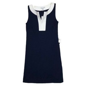 NWT- NEW YORK & COMPANY 100% Cotton Blue & White Sleeveless Dress - Size X-Small